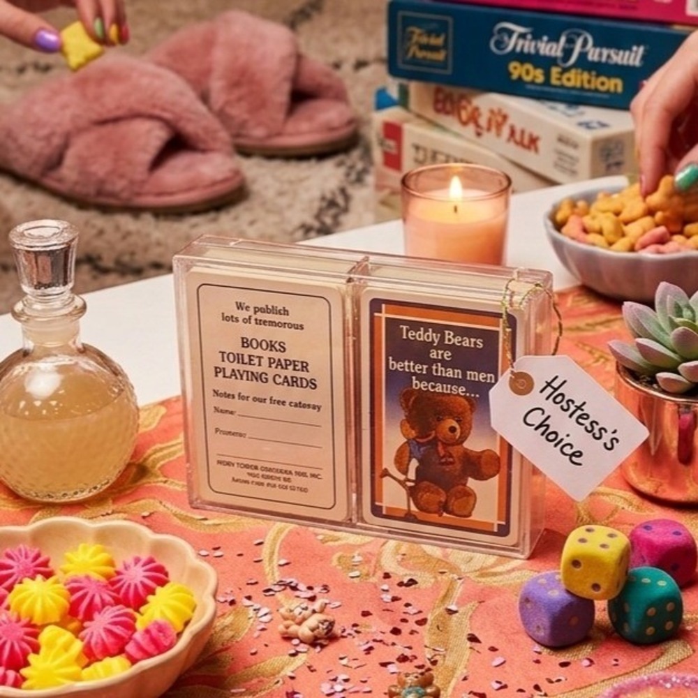 VTG Teddy Bears are Better Than Men‎ Funny Playing Cards Ivory Tower